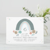 Vogelscheuche unter dem Regenbogen Einladung (Stehend Vorderseite)