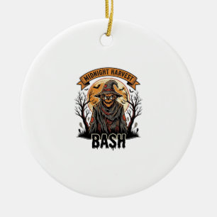 Vogelscheuchen-Halloween-Shirt Vintage-Gravur-Part Keramik Ornament