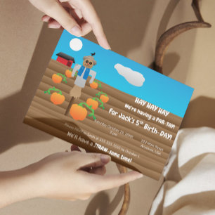 Vogelscheuchen-Party (Landschaft) Einladung