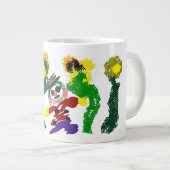 Vogelscheuchen Sonnenblumen Freude Jumbo-Tasse (Vorderseite Rechts)