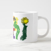 Vogelscheuchen Sonnenblumen Freude Jumbo-Tasse (Rechts)