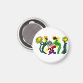 Vogelscheuchen Sonnenblumen Freude Magnet (Vorderseite/Rückseite)