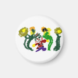Vogelscheuchen Sonnenblumen Freude Magnet