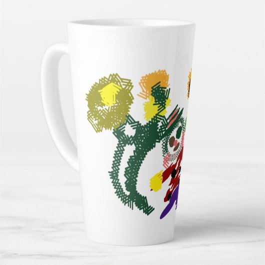 Vogelscheuchen Sonnenblumen Freude Milchtasse (Linke Ecke)