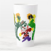 Vogelscheuchen Sonnenblumen Freude Milchtasse (Vorderseite)