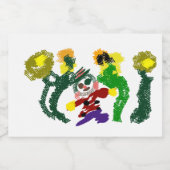 Vogelscheuchen Sonnenblumen Freude Schaumweinetikett (Einzelnes Label)