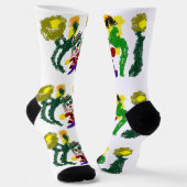 Vogelscheuchen Sonnenblumen Freude Socken (Gewinkelt)