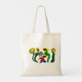 Vogelscheuchen Sonnenblumen Freude Tragetasche (Rückseite)