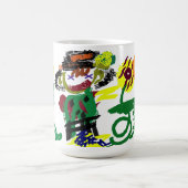 Vogelscheuchen Sonnenblumen Stil Freude Kaffeetasse (Mittel)