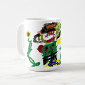 Vogelscheuchen Sonnenblumen Stil Freude Kaffeetasse (Vorderseite Links)