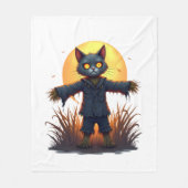 Vogelscheuchenkatze Wächter Fleecedecke (Vorderseite)