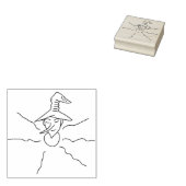 Vogelscheuchenkopf-Illustrations-Kunststempel Gummistempel (Stempel)