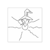 Vogelscheuchenkopf-Illustrations-Kunststempel Gummistempel (Prägung)