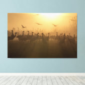 Vogelschloss am Agamon-See HaHula, Israel Leinwanddruck (Insitu (Holzboden))