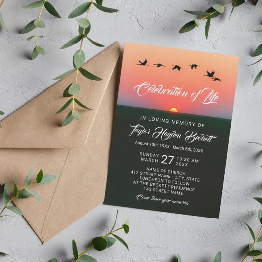 Vogelschloss bei Sonnenaufgang Einladung