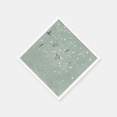 Vogelschloss im Schneewasser Serviette (Ecke)