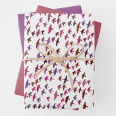 Vogelschloss in rosa und Lila Geschenkpapier Set (Beispiel)