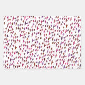 Vogelschloss in rosa und Lila Geschenkpapier Set (Vorderseite)