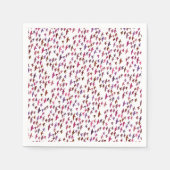 Vogelschloss in rosa und Lila Serviette (Vorderseite)