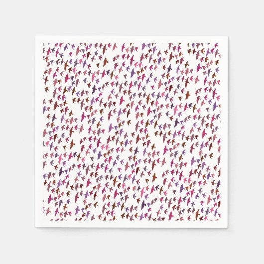 Vogelschloss in rosa und Lila Serviette (Vorderseite)