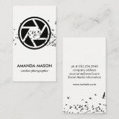 Vogelschloss | Kameraobjektive Visitenkarte (Vorne/Hinten)