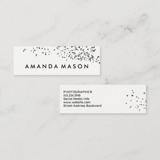 Vogelschloss Mini Visitenkarte (Vorne/Hinten)