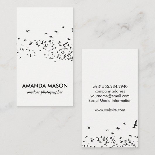 Vogelschloss Visitenkarte (Vorne/Hinten)