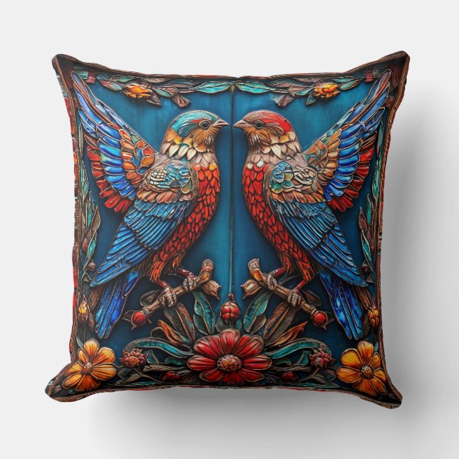 Vogelschmuck Kissen (Vorderseite)