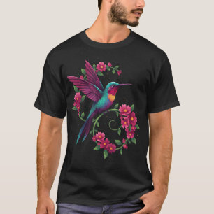 Vogelschmuck-Ton-Kolibri-Blumen T-Shirt