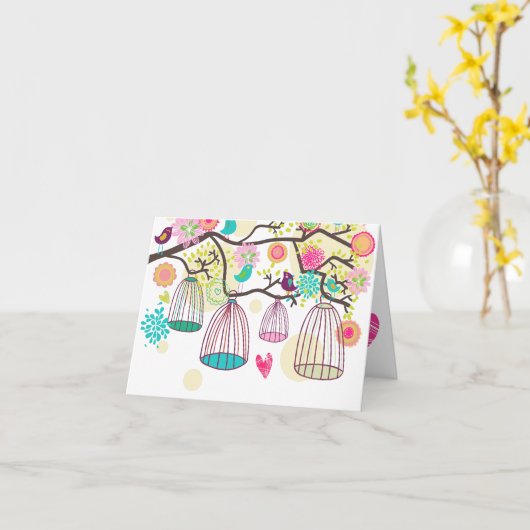 Vogelschutz Karte (Gelbe Blume)