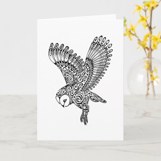 Vogelschutzdesign im Stall Karte (Gelbe Blume)