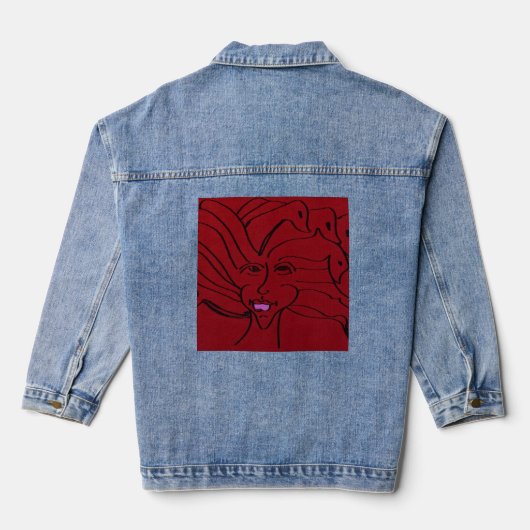 Vogelschützerin Jeansjacke (Rückseite)