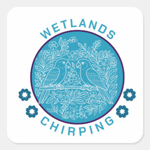 Vogelschutzgebiet Quadratischer Aufkleber