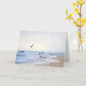 Vogelschutzkarte im Wasser Karte (Gelbe Blume)