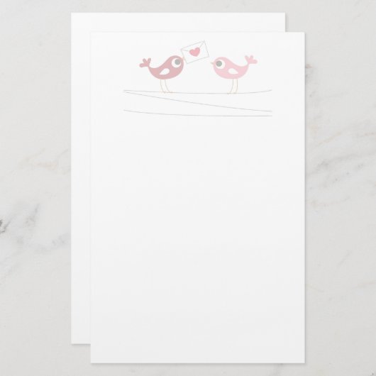 Vogelschutzkarte - Liebe Briefpapier (Vorne/Hinten)