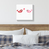Vogelschutzkarte Liebe Leinwanddruck (Insitu (Schlafzimmer))