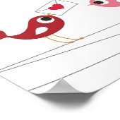 Vogelschutzkarte Liebe Poster (Ecke)