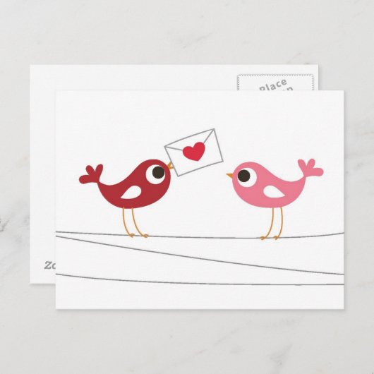 Vogelschutzkarte Liebe Postkarte (Vorne/Hinten)