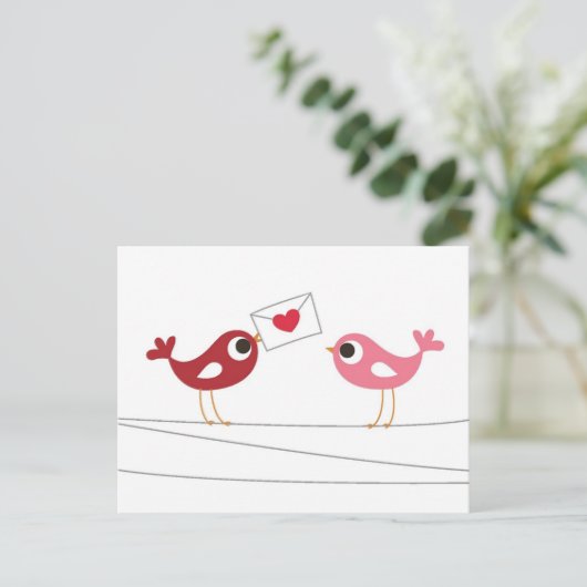 Vogelschutzkarte Liebe Postkarte (Stehend Vorderseite)