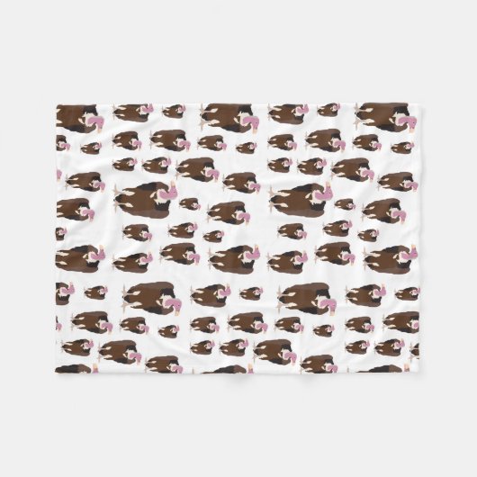 Vogelschutzmuster Fleecedecke (Vorderseite (Horizontal))