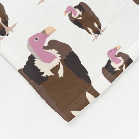 Vogelschutzmuster Fleecedecke (Ecke)