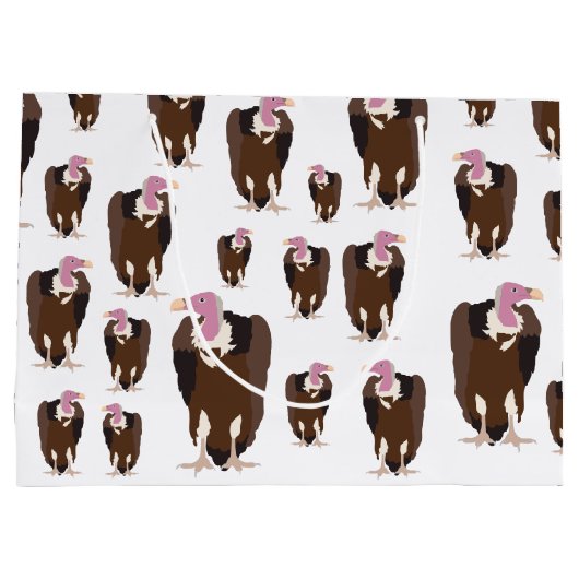 Vogelschutzmuster Große Geschenktüte (Rückseite)