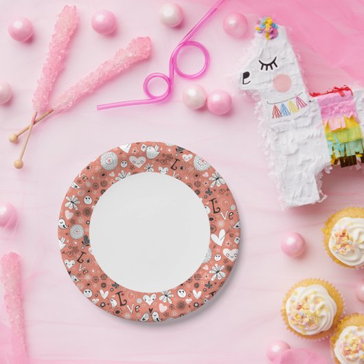 Vogelschutzmuster Pappteller (Party)