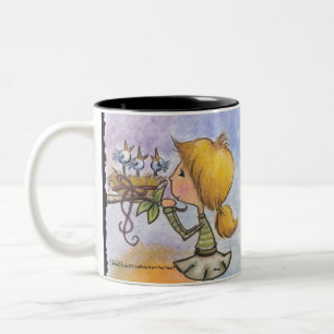 Vogelschutzpaket für Mädchen: Wertvoll Zweifarbige Tasse