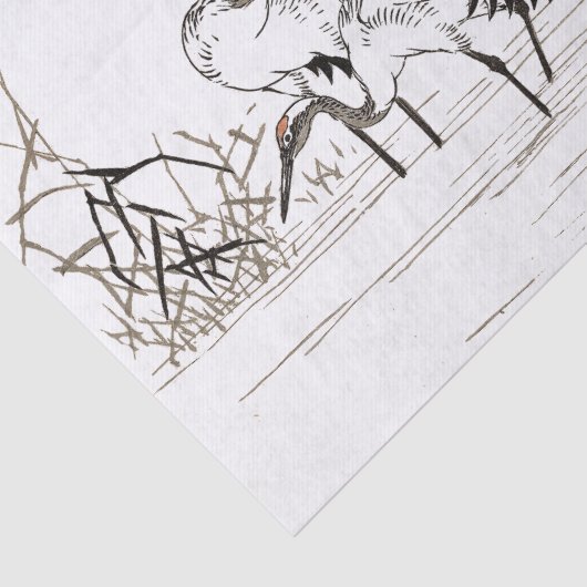 Vogelschutzzettel für den Waldbestand in Japan Seidenpapier (Detail)