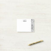 Vogelschwarz-weiße Abbildung Personalisiert Post-it Klebezettel (Auf Schreibtisch)