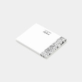 Vogelschwarz-weiße Abbildung Personalisiert Post-it Klebezettel (angewinkelt)