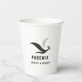 Vogelschwarzer Luxus-Schönheitsflügel schnelle Lie Pappbecher (Vorderseite)