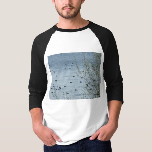 Vogelsee Mens Raglan T - Shirt (Vorderseite)