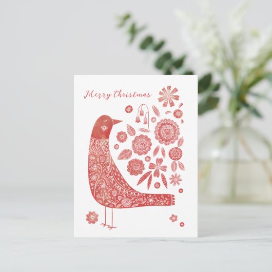 Vogelskandinavien Feiertagspostkarte (Stehend Vorderseite)